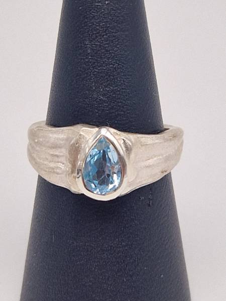 Ring Blautopas, 925 Sterling Silber